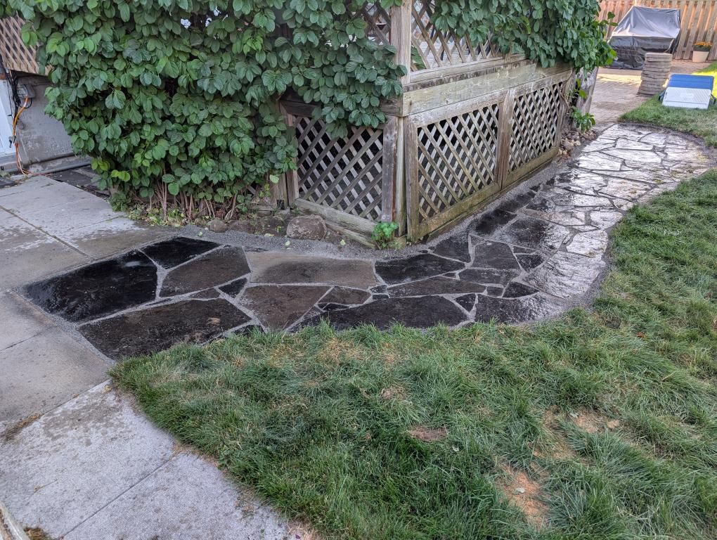 flagstone walkway path patio natural stone